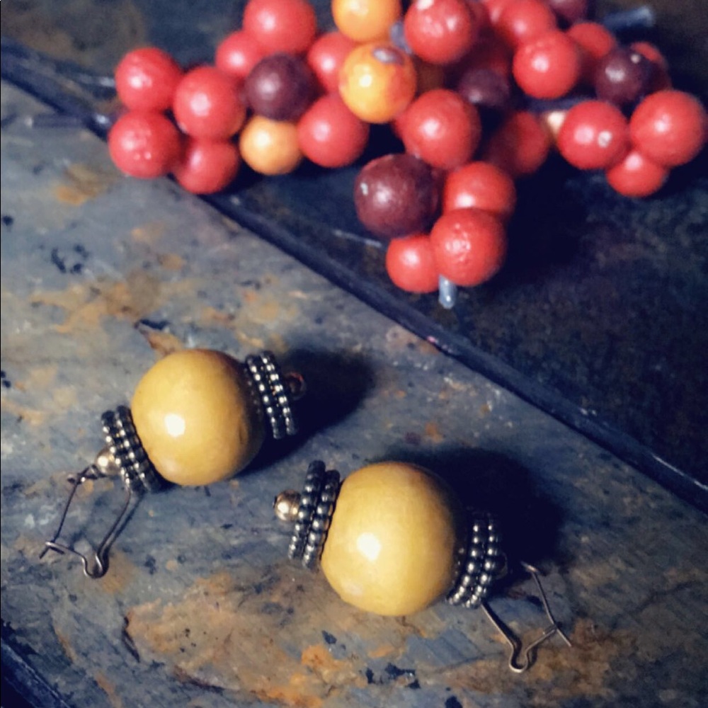 Custom Wood and Metal Earrings